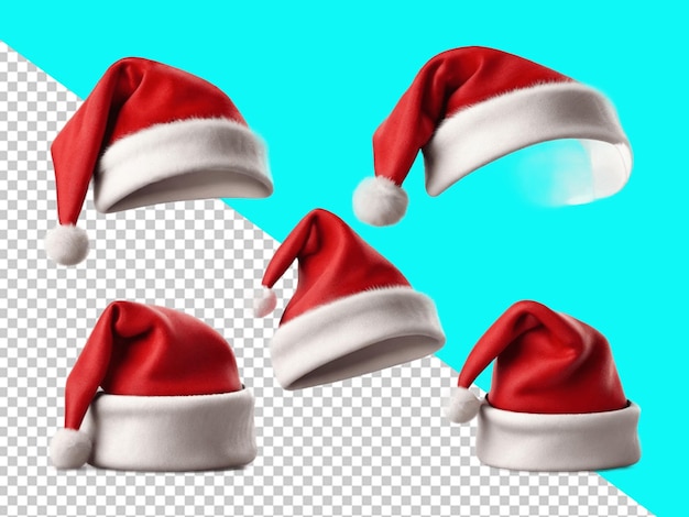 psd of a Santa cap on transparent background