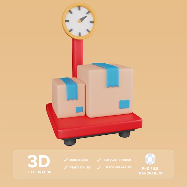 PSD Scales 3D Illustration