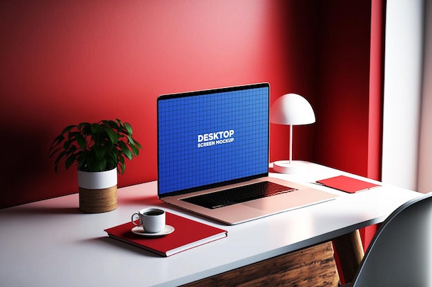 PSD screen monitor desktop mockup 