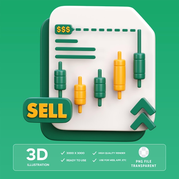 PSD psd sell 3d illustration