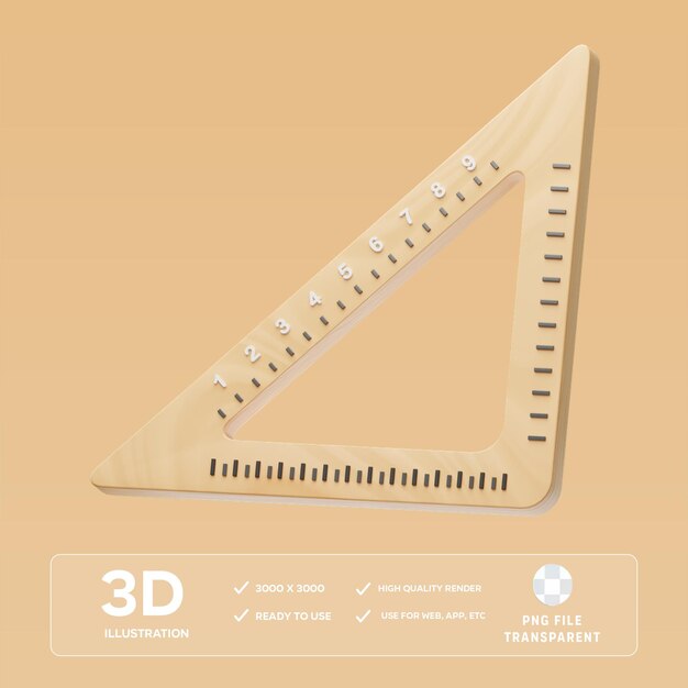 PSD psd set square 3d illustration