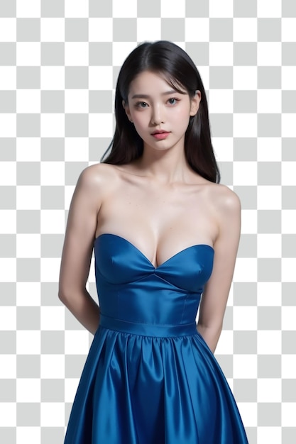 Psd sexy asian woman on transparent background