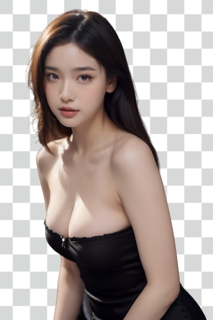 PSD psd sexy asian woman on transparent background