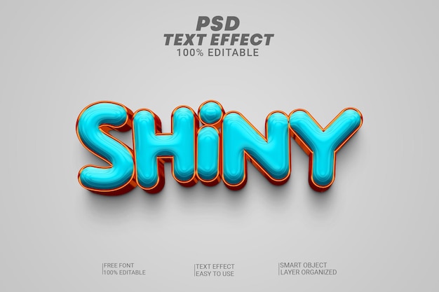 PSD psd shiny 3d text style effect