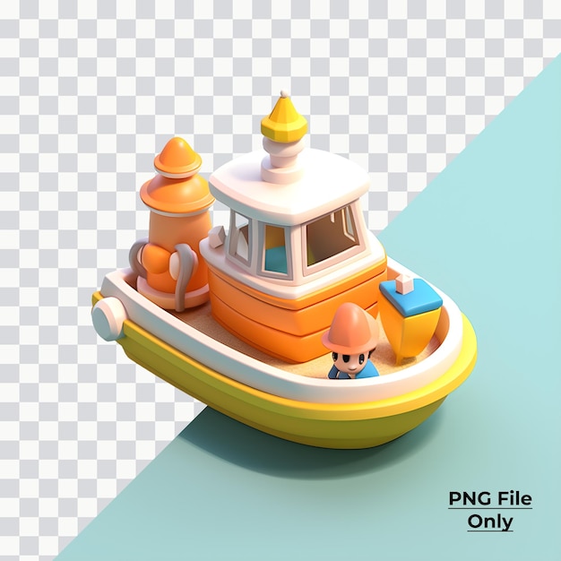 PSD Ship soft smooth lighting only png premium psd