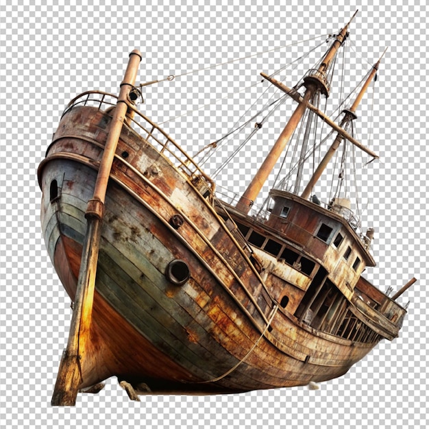 PSD psd of shipwreck on transparent background