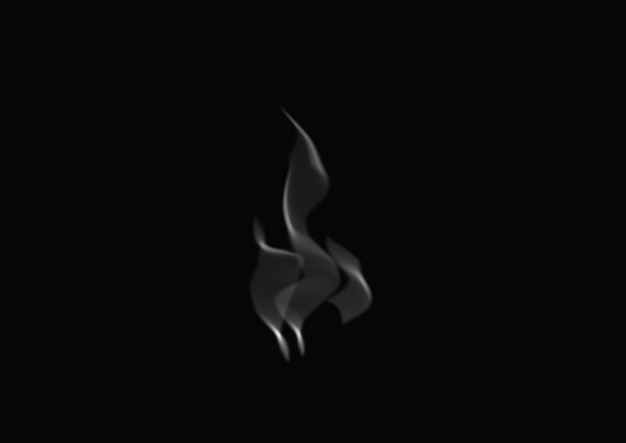 PSD smoke design on black background