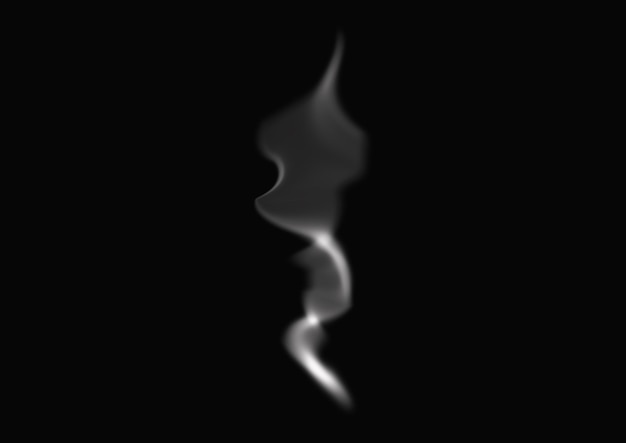 PSD smoke design on black background