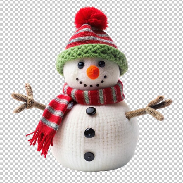 PSD psd of snowman on transparent background