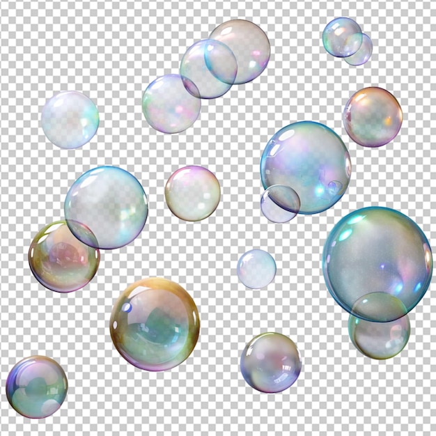 PSD of a soap bubbles on transparent background