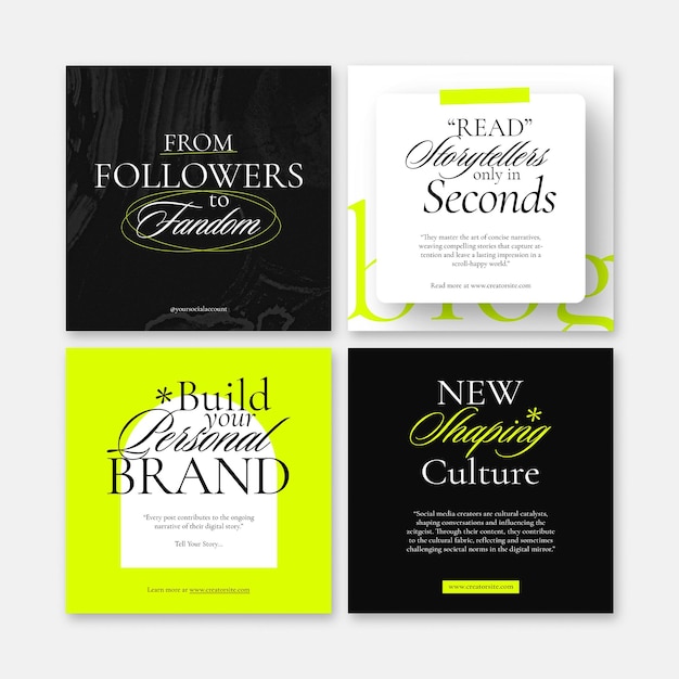 PSD Social Media Creator Post Templates bundle Vol three