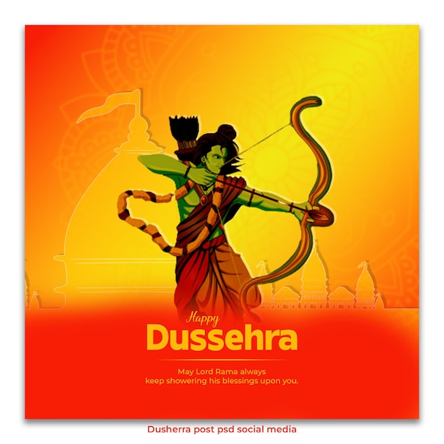 Psd social media Dussehra post