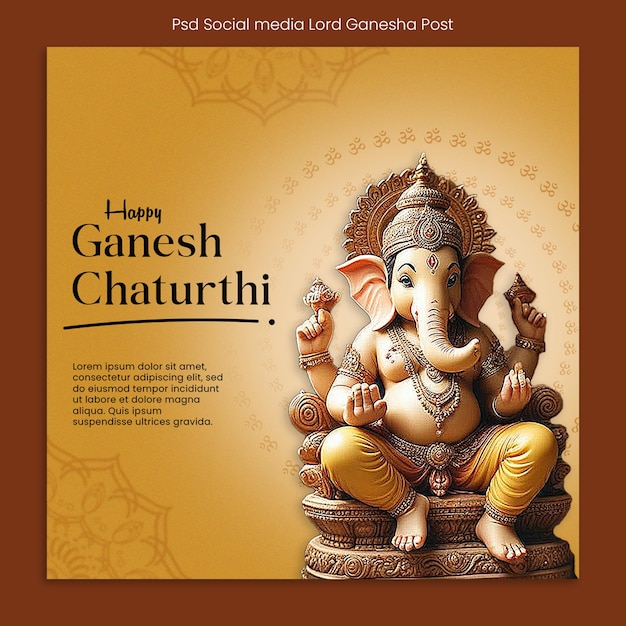 PSD psd social media ganesh chaturthi post