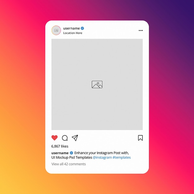 PSD Social Media Instagram Post Template