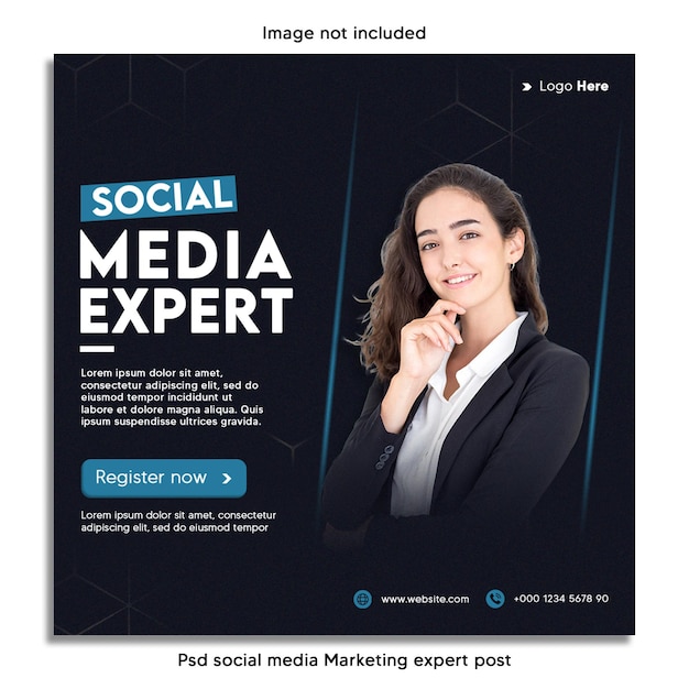 Psd social media Marketing expert post