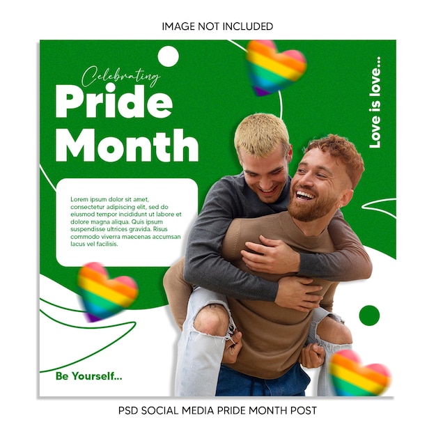 PSD psd social media pride month post