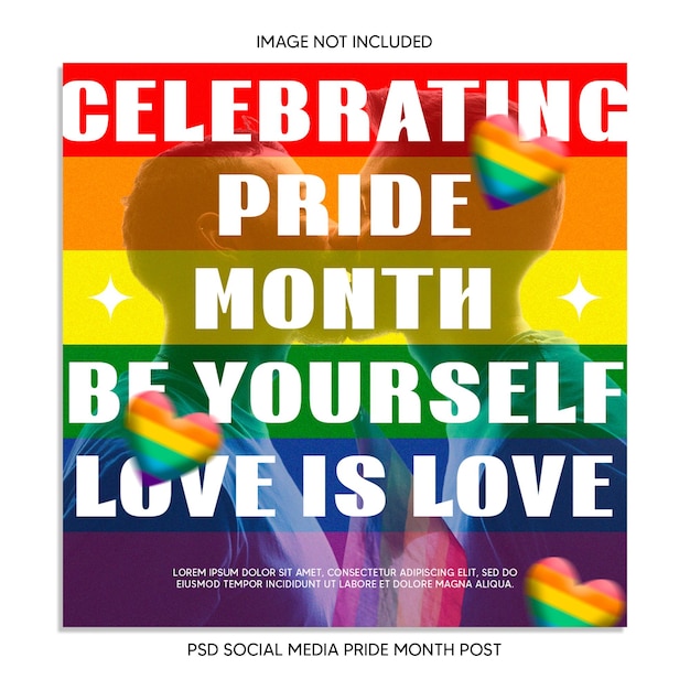 PSD psd social media pride month post