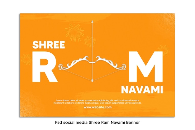 PSD psd social media shree ram navami banner