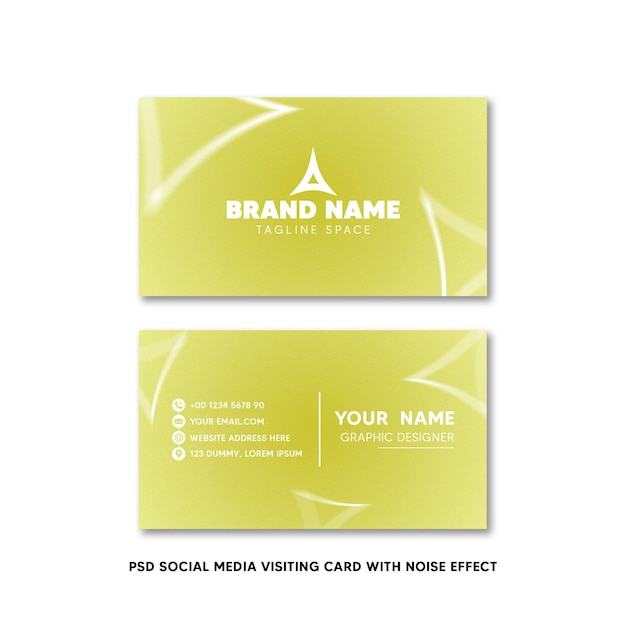 Psd social media visiting card templates with effects