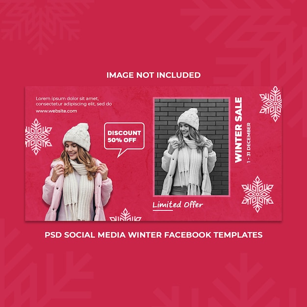 Psd social media winter facebook templates