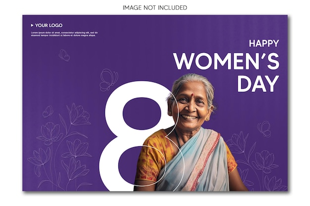 Psd social media women day banner 8th march