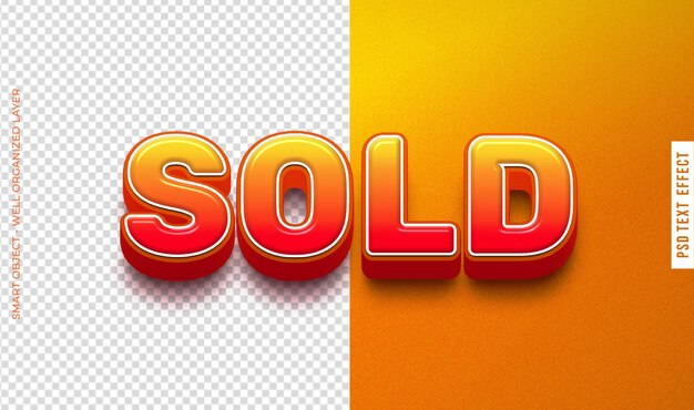 PSD psd sold with editable 3d style text effect