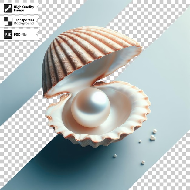 PSD a solitary pearl on transparent background with editable mask layer