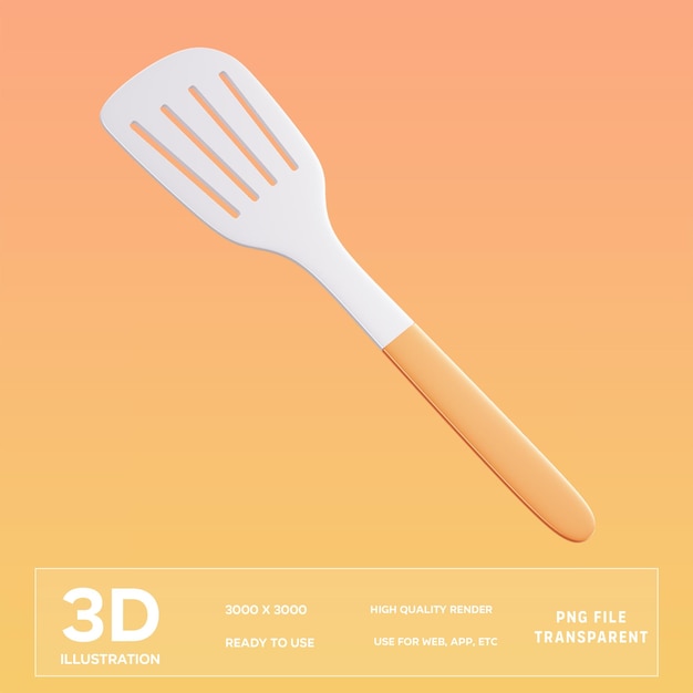 PSD spatula 3D Illustration