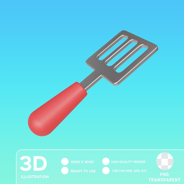 PSD psd spatula 3d illustration