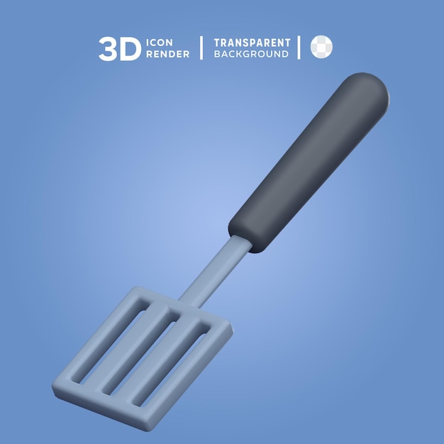 PSD Spatula 3D illustration