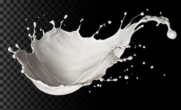 PSD splash white milk png