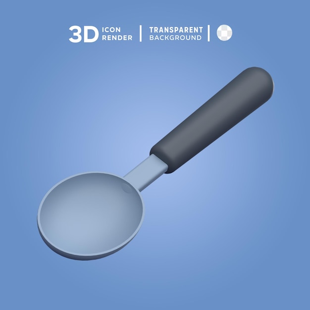 PSD Spoon 3D illustration