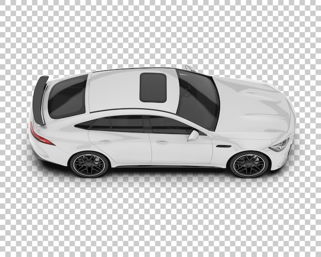 PSD sport car mock up isolated on transparent background 3d rendering illustration