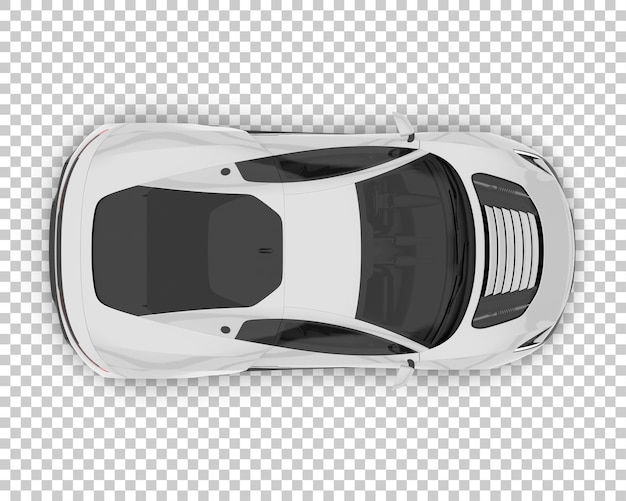 PSD psd sport car mockup isolated on transparent background 3d rendering illustration