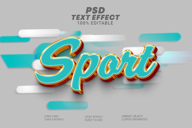 PSD Sport text style effect