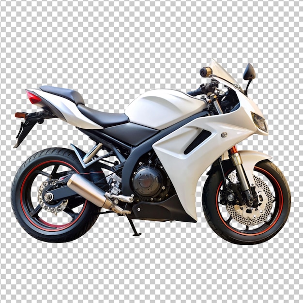 PSD of a sports bike on transparent background