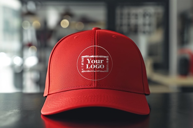 PSD sports cap logo mockup isolated