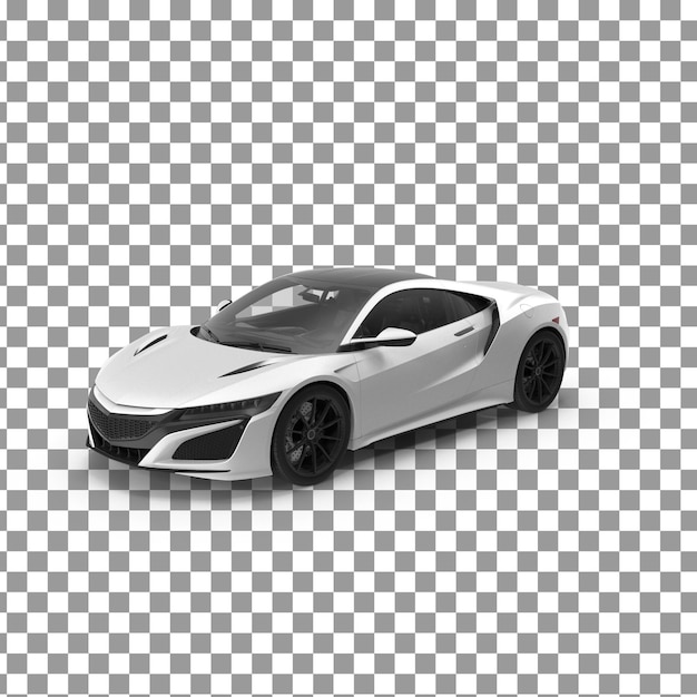 PSD Sports car 3d on isolated and transparent background