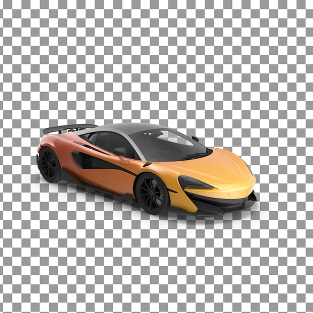 PSD Sports car on isolated and transparent background