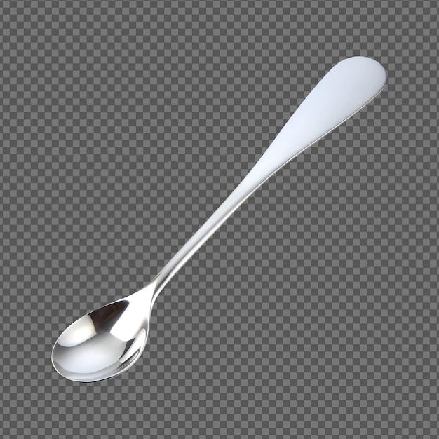 PSD psd stainless measuring spoon isolated on transparent background