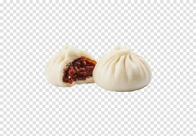 PSD steamed stuff bun isolated on transparent background