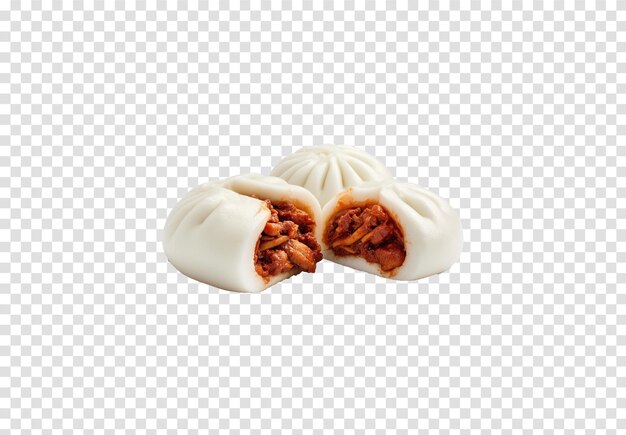 PSD steamed stuff bun isolated on transparent background