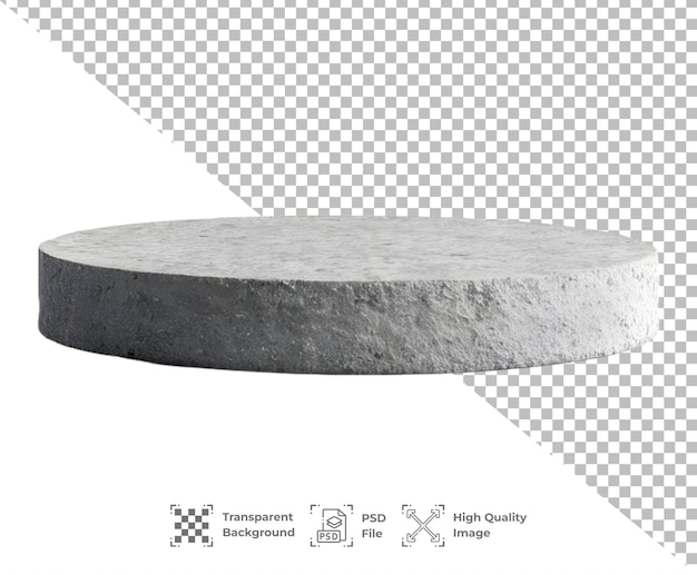 PSD Stone podium for packaging and cosmetic isolated on transparent background