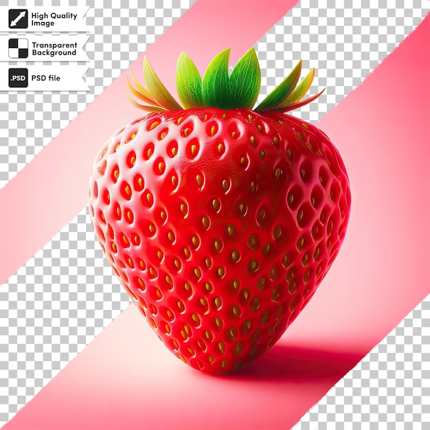 PSD strawberry on transparent background