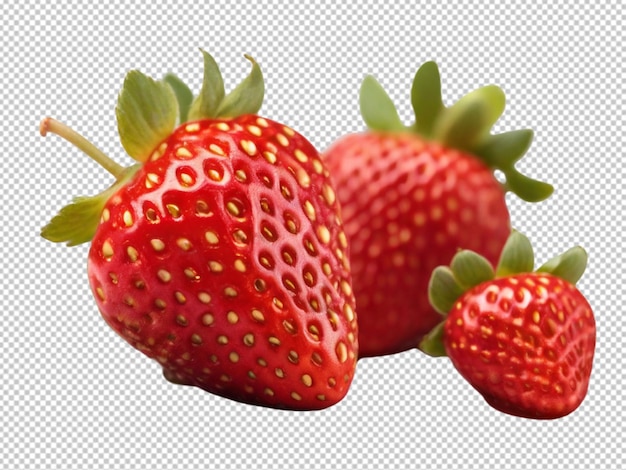 psd of a strawberry on transparent background