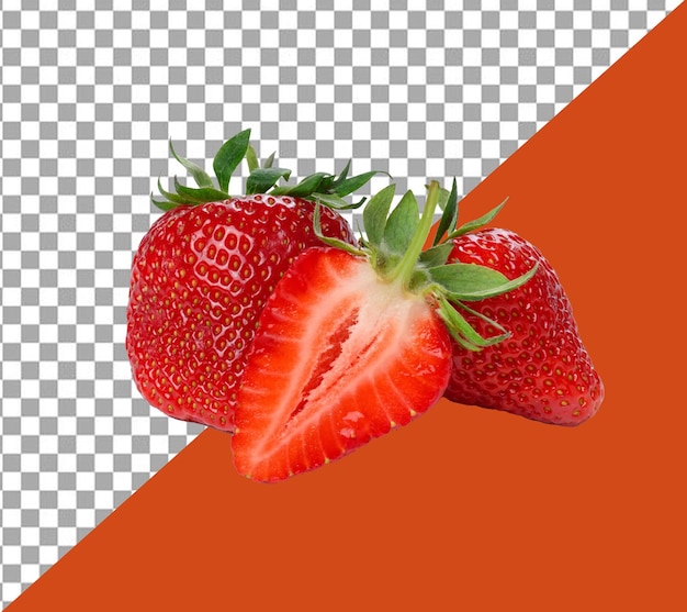 PSD strawberry with transparent background