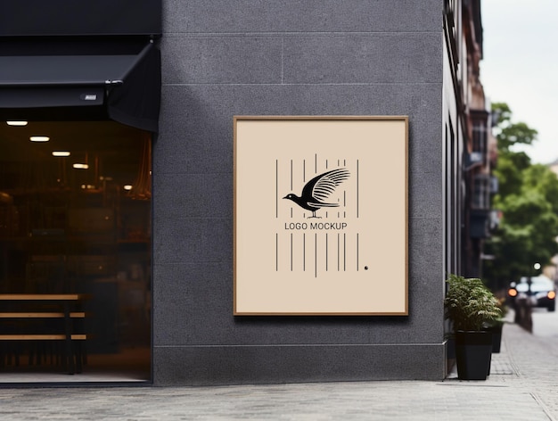 PSD street signage Logo mockup