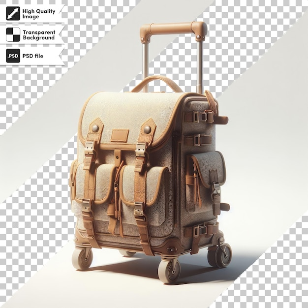 PSD suitcases on transparent background with editable mask layer