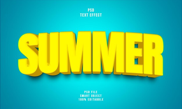 PSD psd summer 3d text effect style