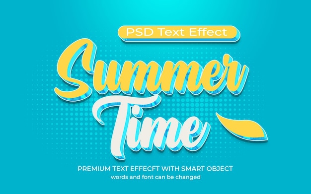 PSD psd summer time 3d text effect